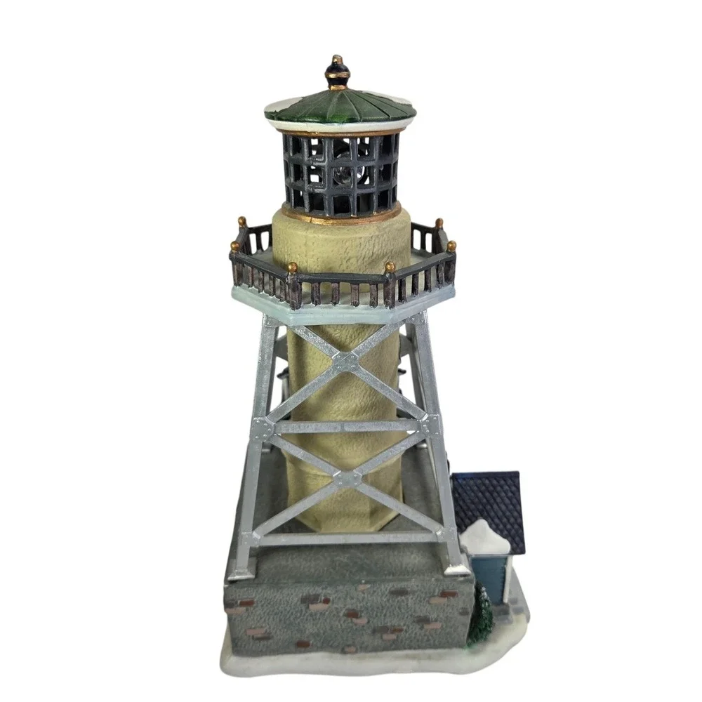 Lemax Lighthouse Christmas Village Rotating Beacon 2002 Nautical Video Boxed Vtg